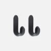 Normann Copenhagen Curve Mini Hook Set Of 2 - Matt Black -Best Home normann copenhagen curve mini hook matt black 2pk