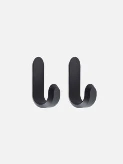 Normann Copenhagen Curve Mini Hook Set Of 2 - Matt Black