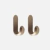 Normann Copenhagen Curve Mini Hook Set Of 2- Matt Gold -Best Home normann copenhagen curve mini hook matt gold 2pk