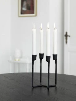 Normann Copenhagen Heima 4 Armed Candlestick In Black -Best Home normann copenhagen heima 4armed candlestick candles 2