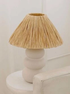 Sofia Raffia Table Lamp -Best Home paola joy sofia raffia lamp 3