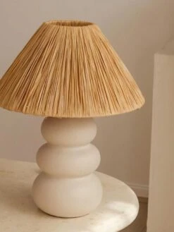Sofia Raffia Table Lamp -Best Home paola joy sofia raffia lamp 4
