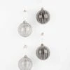 Papaya Alaska Christmas Glass Baubles Set - Smoke 1 Papaya Alaska Christmas Glass Baubles Set - Smoke -Best Home papaya alaska hanging smoked glass baubles frosted