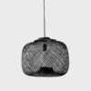 Papaya Laki Bamboo Light Shade Only - Black 1 Papaya Laki Bamboo Light Shade Only - Black -Best Home papaya laki bamboo pendant shade short black