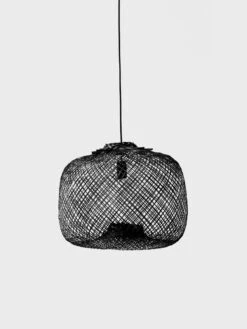 Papaya Laki Bamboo Light Shade Only - Black