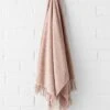 Paros Bath Sheet - Pink Clay