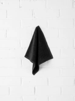Paros Bath Towel Set - Black -Best Home paros face washer black 1