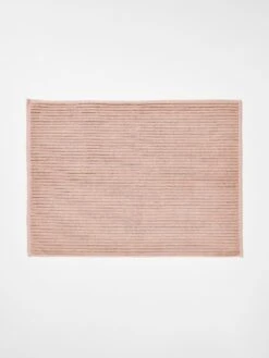 Paros Rib Bath Towel Set - Shell -Best Home paros rib bath matt shell 1