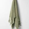 Paros Rib Bath Sheet - Fennel -Best Home paros rib bath towel fennel