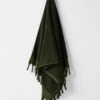 Paros Rib Bath Sheet - Olive Night -Best Home paros rib bath towel olive night 1 1