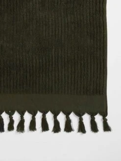 Paros Rib Bath Towel - Olive Night 11 Paros Rib Bath Towel - Olive Night -Best Home paros rib bath towel olive night 2 detail 3