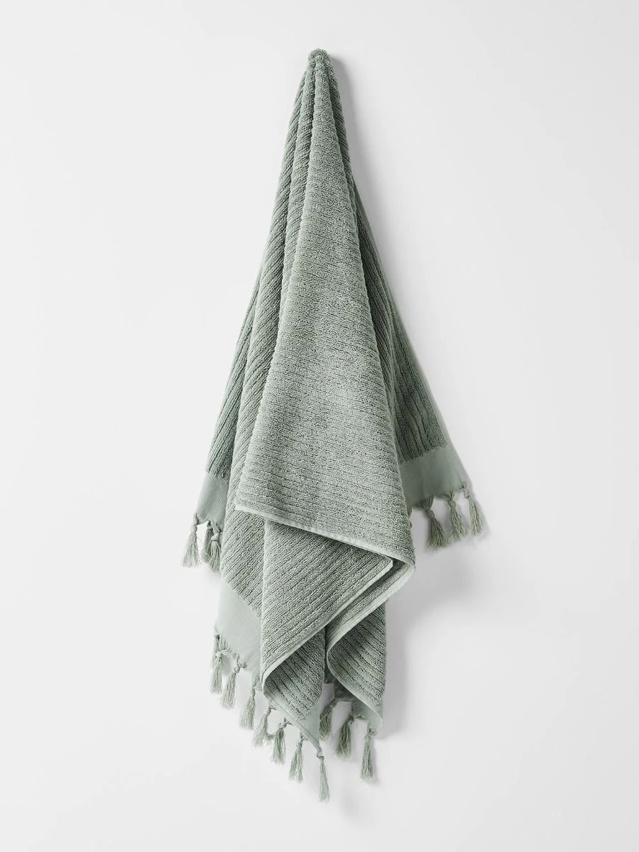 Paros Rib Bath Towel - Sage 3 Paros Rib Bath Towel - Sage