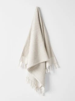 Paros Rib Bath Towel - Sand