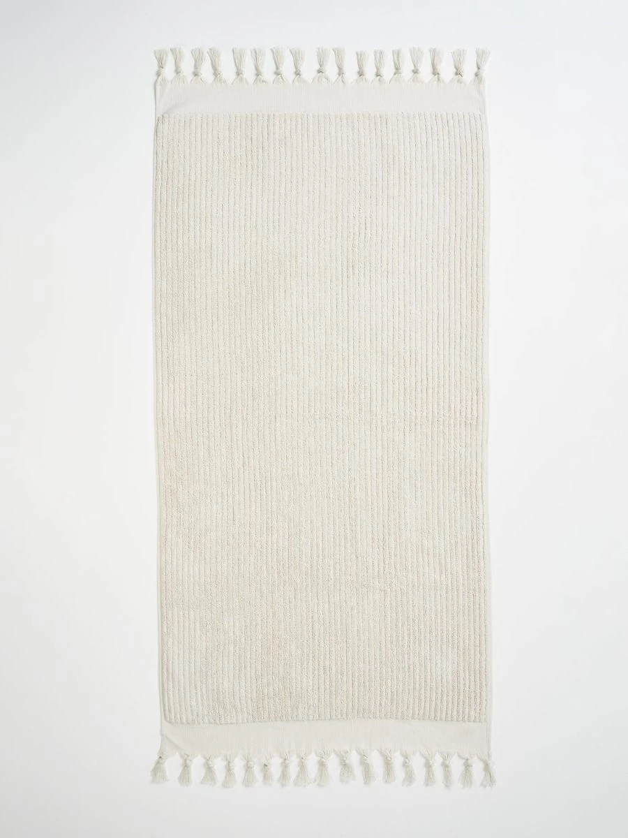 Paros Rib Bath Towel - Sand 4 Paros Rib Bath Towel - Sand - Image 2