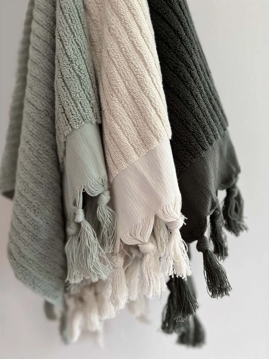 Paros Rib Bath Towel - Olive Night 6 Paros Rib Bath Towel - Olive Night - Image 4