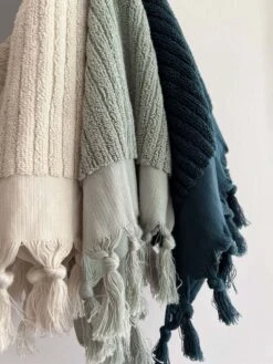 Paros Rib Hand Towel - Sage -Best Home paros rib bath towels detail 7