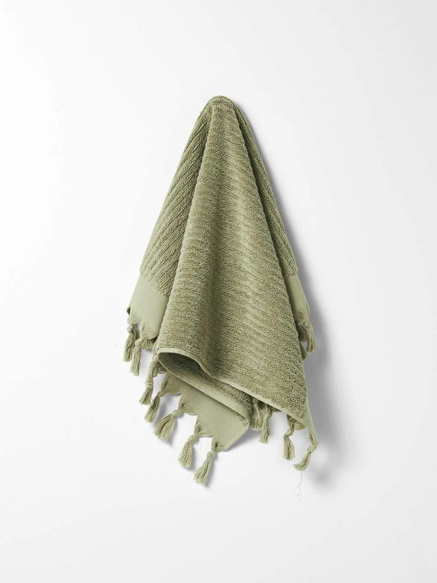 Paros Rib Hand Towel - Fennel 3 Paros Rib Hand Towel - Fennel