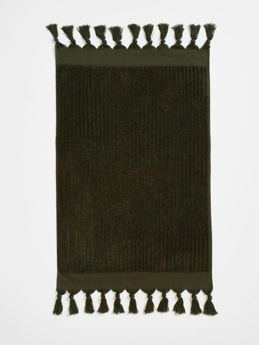 Paros Rib Hand Towel - Olive Night 4 Paros Rib Hand Towel - Olive Night - Image 2