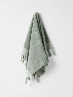 Paros Rib Bath Towel Set - Sage -Best Home paros rib hand towel sage