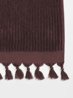 Paros Rib Bath Sheet - Syrah -Best Home paros rib hand towel syrah 2 detail 1