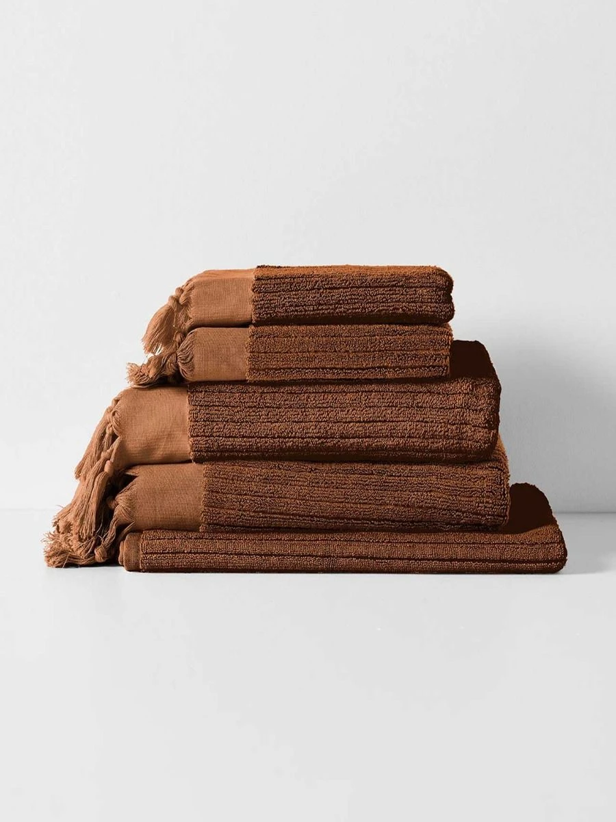 Paros Rib Bath Towel Set - Bronze 3 Paros Rib Bath Towel Set - Bronze