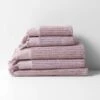 Paros Rib Bath Towel Set - Lilac -Best Home paros rib towel stack lilac