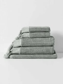Paros Rib Bath Towel Set - Sage