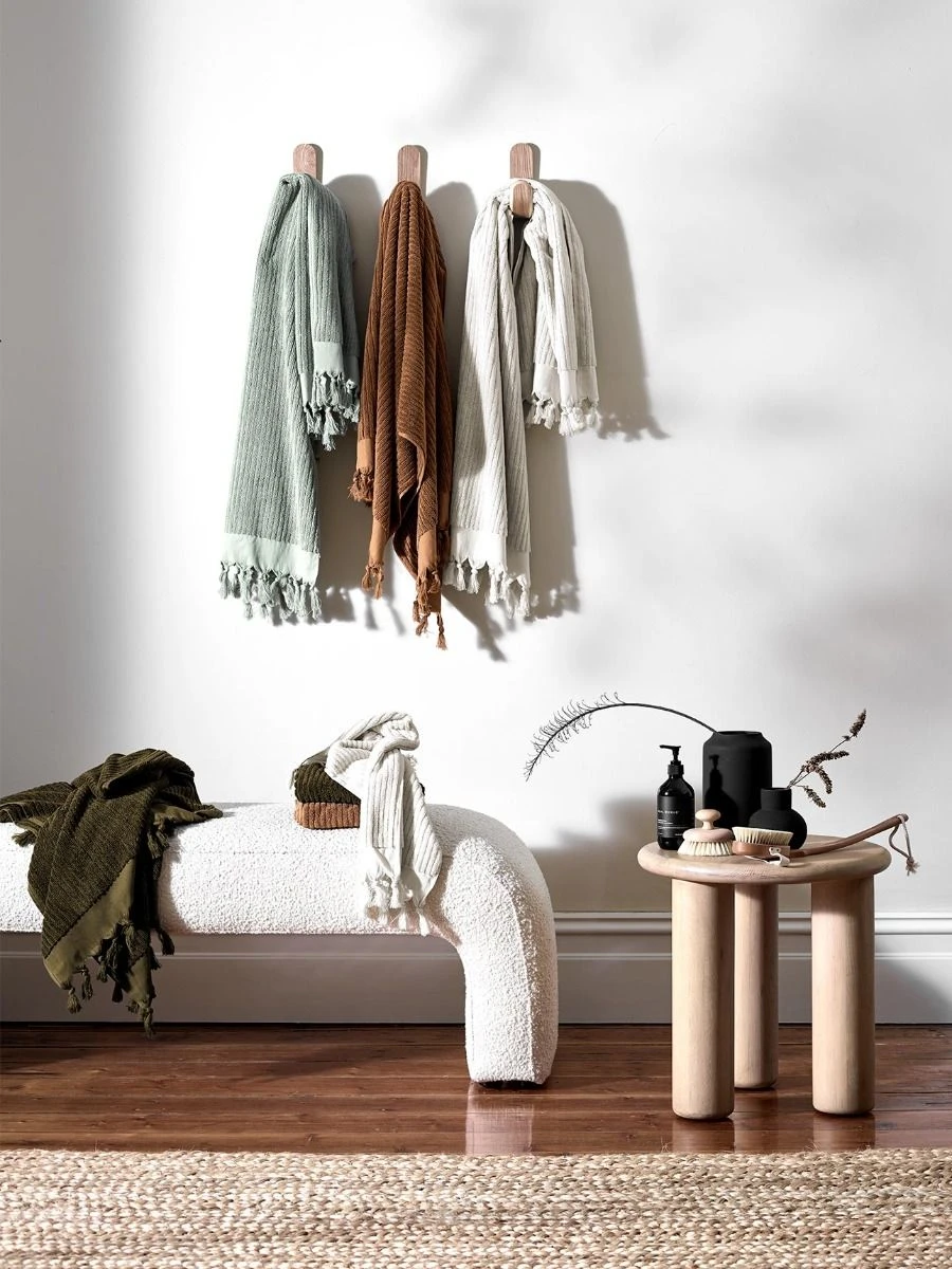 Paros Rib Hand Towel - Olive Night 8 Paros Rib Hand Towel - Olive Night - Image 6