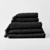 Paros Bath Towel Set - Black 1 Paros Bath Towel Set - Black -Best Home paros towel stack black 3