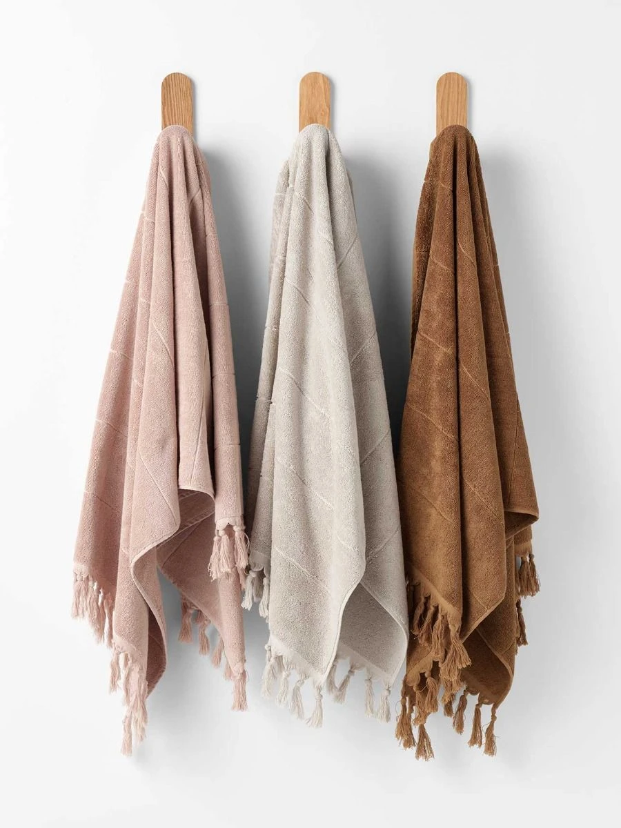 Paros Bath Towel Set - Pink Clay 8 Paros Bath Towel Set - Pink Clay - Image 6