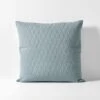 Chambray Quilted European Pillowcase - Bluestone 2 Chambray Quilted European Pillowcase - Bluestone -Best Home quilted chambray euro bluestone 1