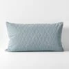 Chambray Quilted Standard Pillowcase - Bluestone