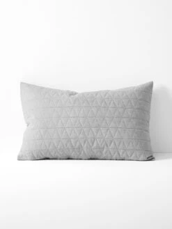 Chambray Quilted Standard Pillowcase - Dove