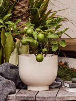 Yaamur Large Planter - Stone -Best Home saarde yaamur planter clay 3 2