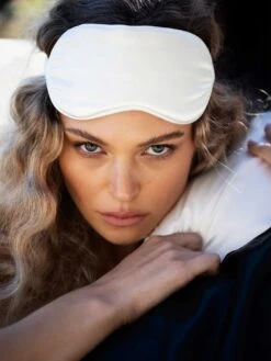 Slip Silk Sleep Mask - White -Best Home slip pillowcases mask 8