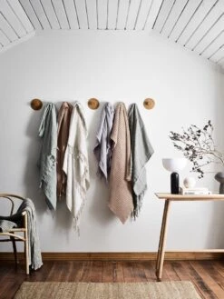 Vintage Linen Fringe Throw - Limestone -Best Home throws limestone pink white lilac dove 1