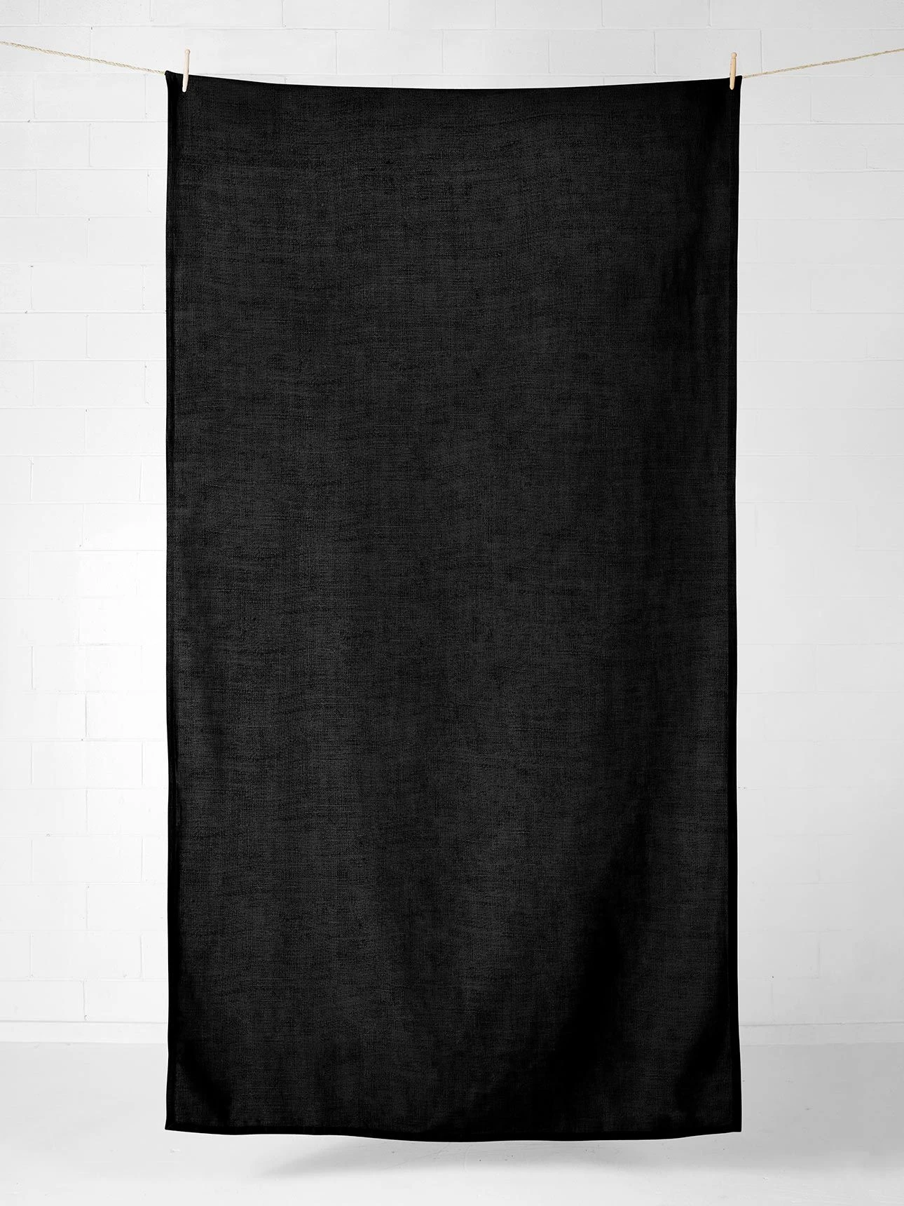 Vintage Linen Tablecloth - Black 4 Vintage Linen Tablecloth - Black - Image 2