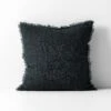 Vintage Linen Fringe Cushion - Slate -Best Home vintage linen cushion slate