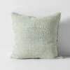 Vintage Linen Fringe Cushion - Sage -Best Home vintage linen fringe cushion sage