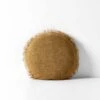Vintage Linen Fringe 45cm Round Cushion - Bronze -Best Home vintage linen fringe round cushion bronze 1