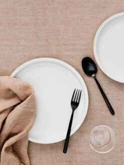 Vintage Linen Tablecloth - Clay -Best Home vintage linen fringe tablelinen clay