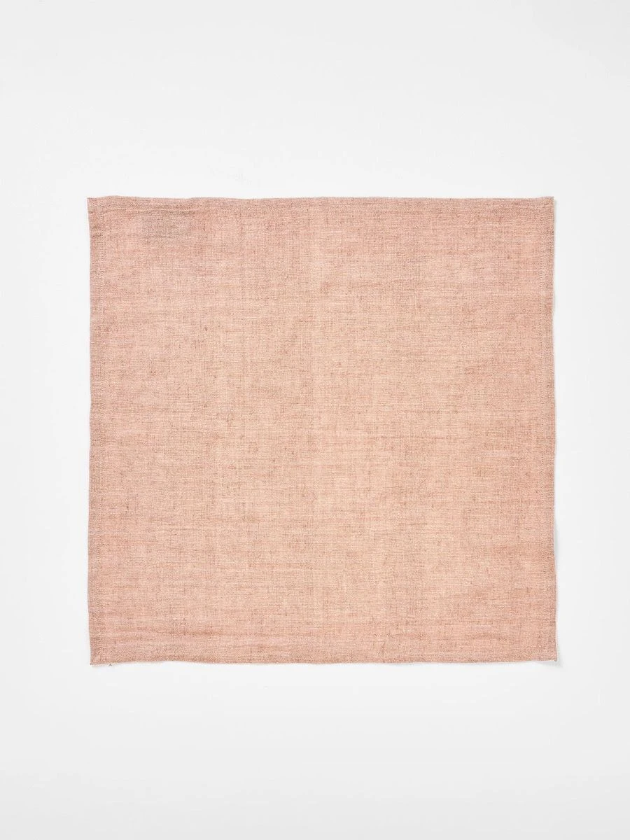 Vintage Linen Napkins Set Of 4 - Clay 8 Vintage Linen Napkins Set Of 4 - Clay - Image 6