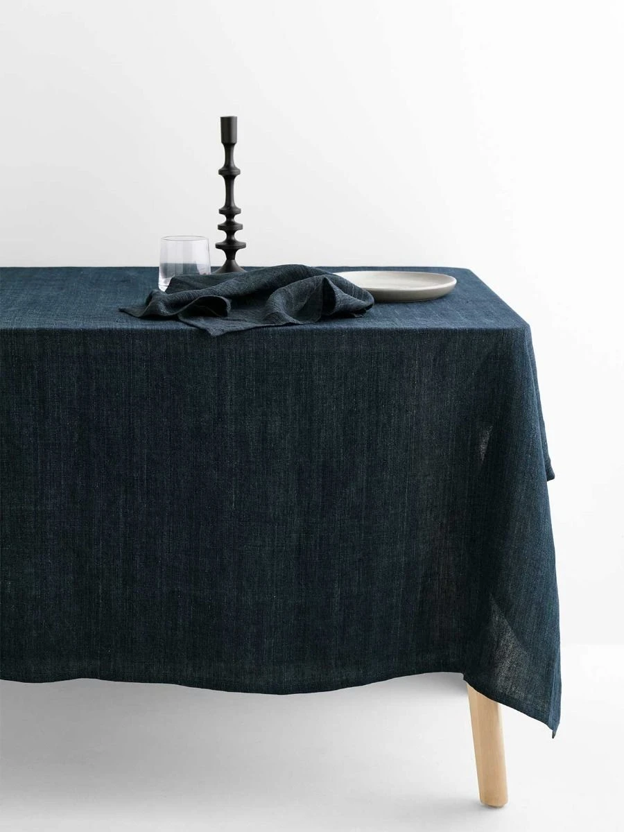 Vintage Linen Tablecloth - Slate