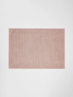 Waffle Bath Towel Set - Pink Clay -Best Home waffle bath mat clay 1