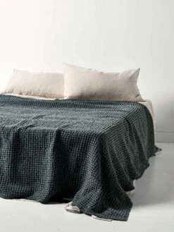 Waffle Bed Cover - Greystone