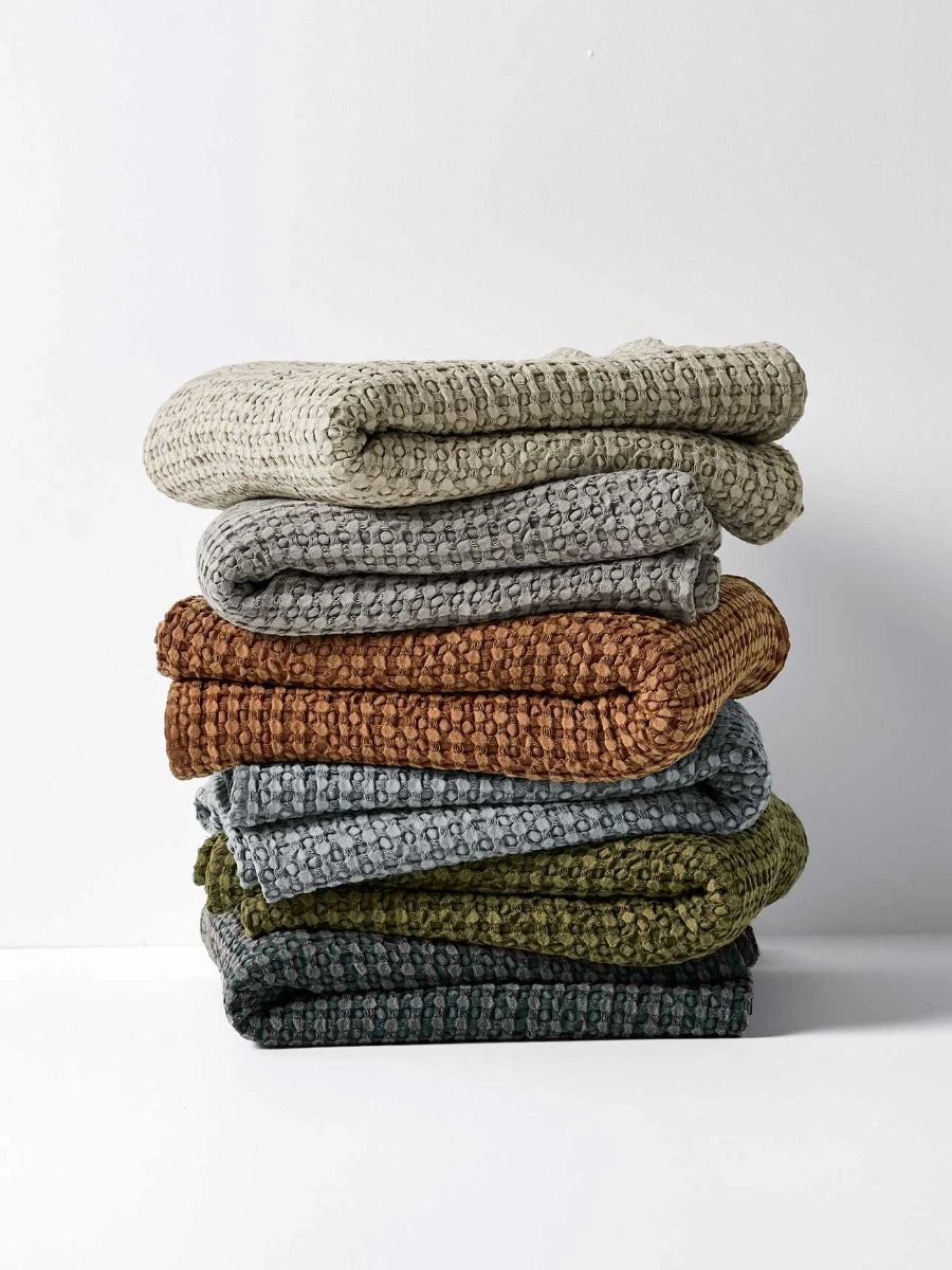 Waffle Throw - Greystone 4 Waffle Throw - Greystone - Image 2