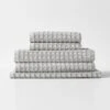 Waffle Bath Towel Set - Dove -Best Home waffle towel stack dovegrey