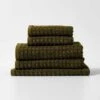 Waffle Bath Towel Set - Khaki 1 Waffle Bath Towel Set - Khaki -Best Home waffle towel stack khaki 2