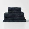 Waffle Bath Towel Set - Slate -Best Home waffle towel stack slate 1