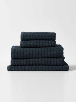 Waffle Bath Towel Set - Slate